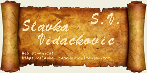 Slavka Vidačković vizit kartica